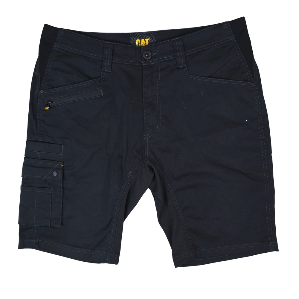 CAT Caterpillar Cargo Shorts Mens‎ 36x11 Black Utility Workwear Stretch Gorpcore